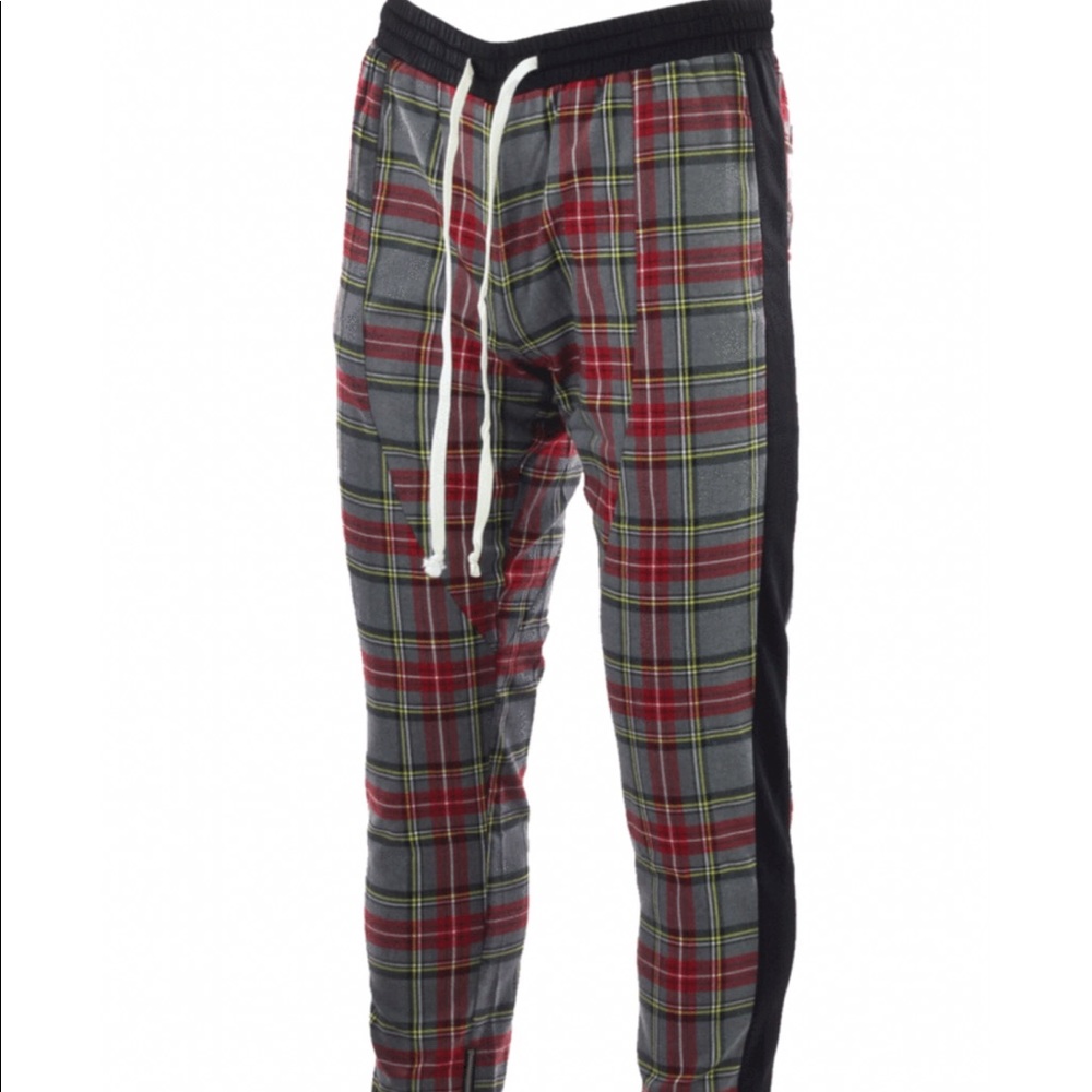 Plaid Track Pants